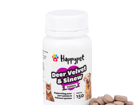 NZ Deer Velvet & Sinew Tablets for Cats & Dogs - Pet Health Supplement For Sale