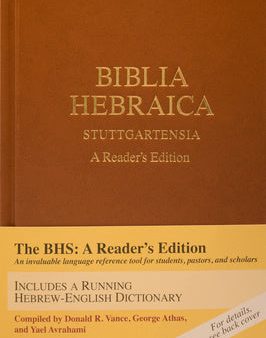 Biblia Hebraica Stuttgartensia (Bhs) (Hardcover): A Reader s Edition Discount