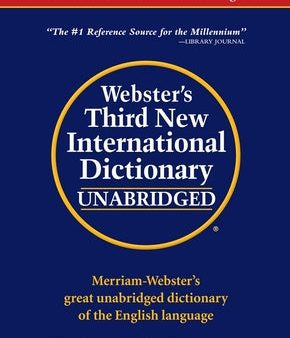 Webster s Third New International Dictionary, Unabridged [With Access Code] Discount