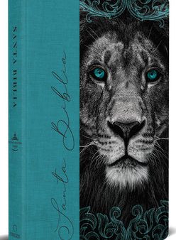 Biblia Rvr 1960 Letra Grande, Tamaño Manual, Tapa Dura de Tela León Aguamarina   Spanish Bible Rvr 1960 Handy Size Large Print Hardcover Cloth Lion Aq Fashion