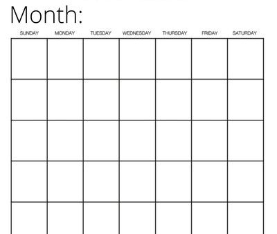 Blank Calendar: White Background, Undated Planner for Organizing, Tasks, Goals, Scheduling, DIY Calendar Book Discount